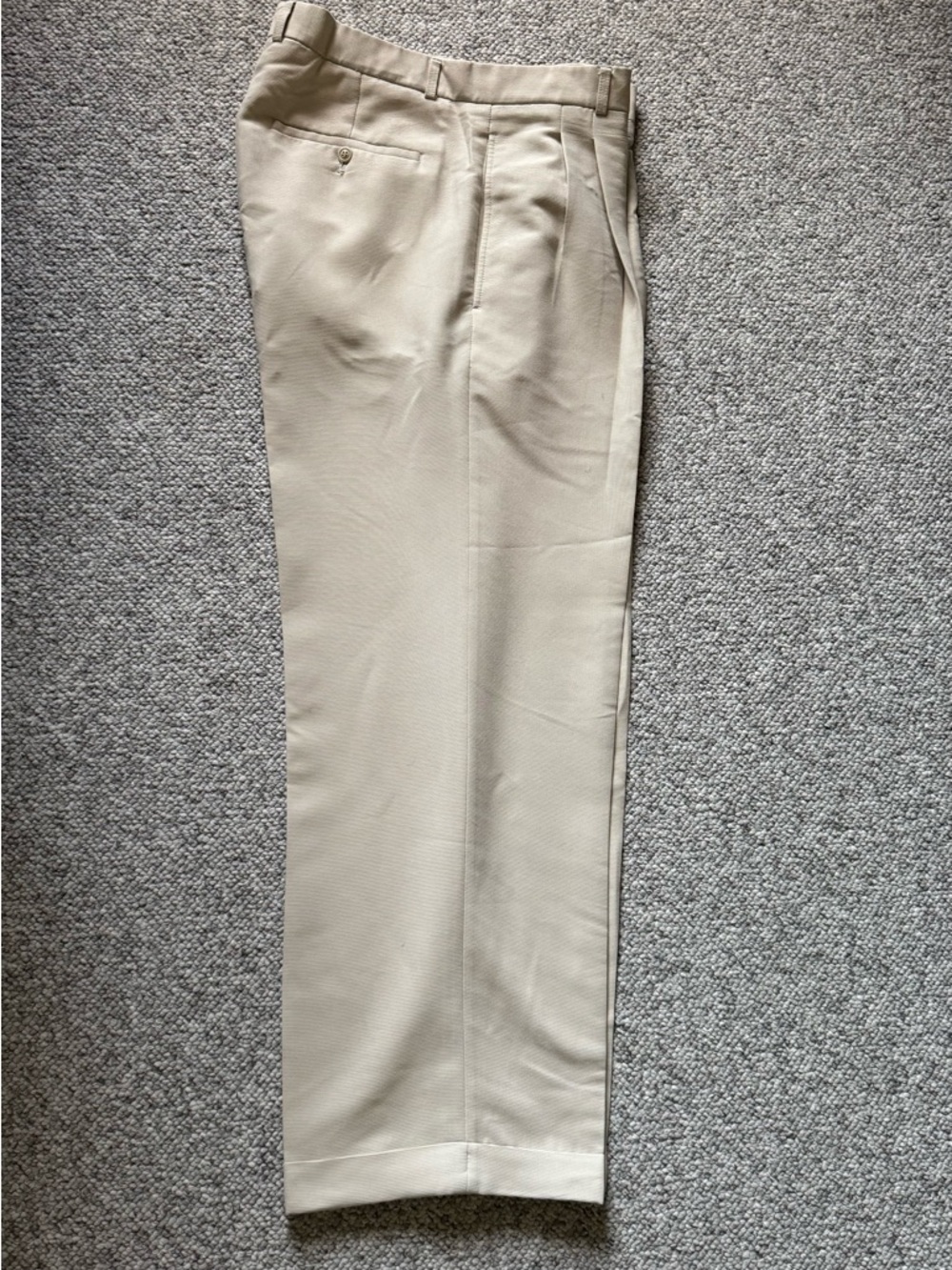 FOLIO SAKS FIFTH AVENUE Men’s PANTS 36 x 29 Pleated High Rise Off White Vintage